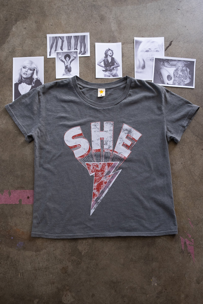 Thread Hippie women's She Energy graphic tee flat lay.