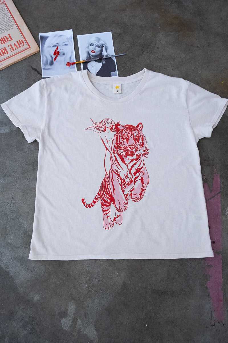 Thread Hippie CA women's Untamed tee flat lay photo.