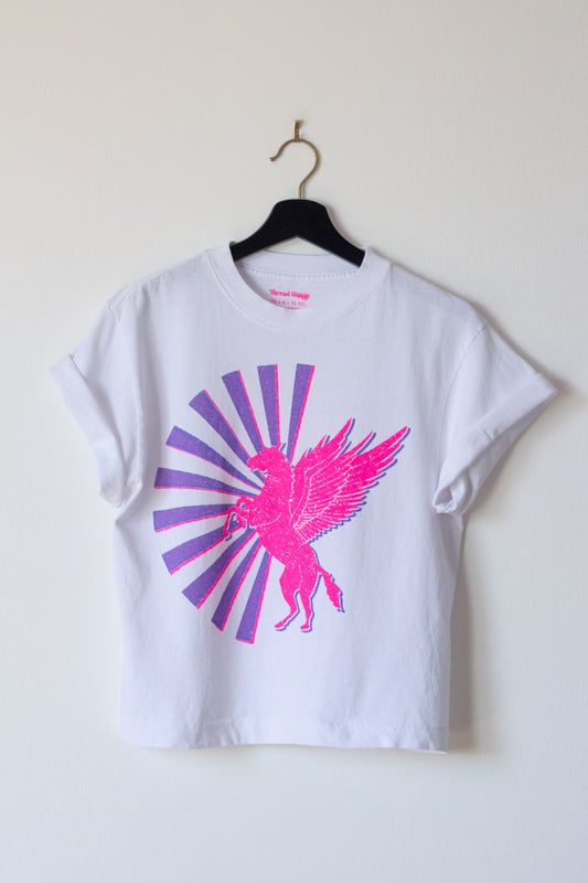 "magic horse II" graphic tee on white
