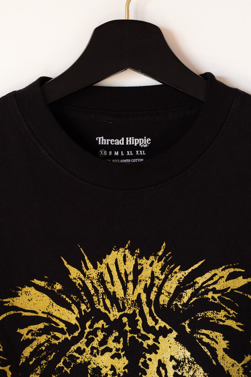 the "mane energy II" graphic tee on black