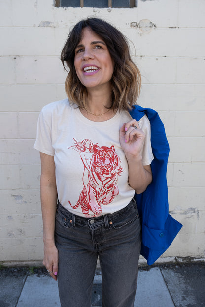 Thread Hippie Untamed graphic tee for women street style photo.