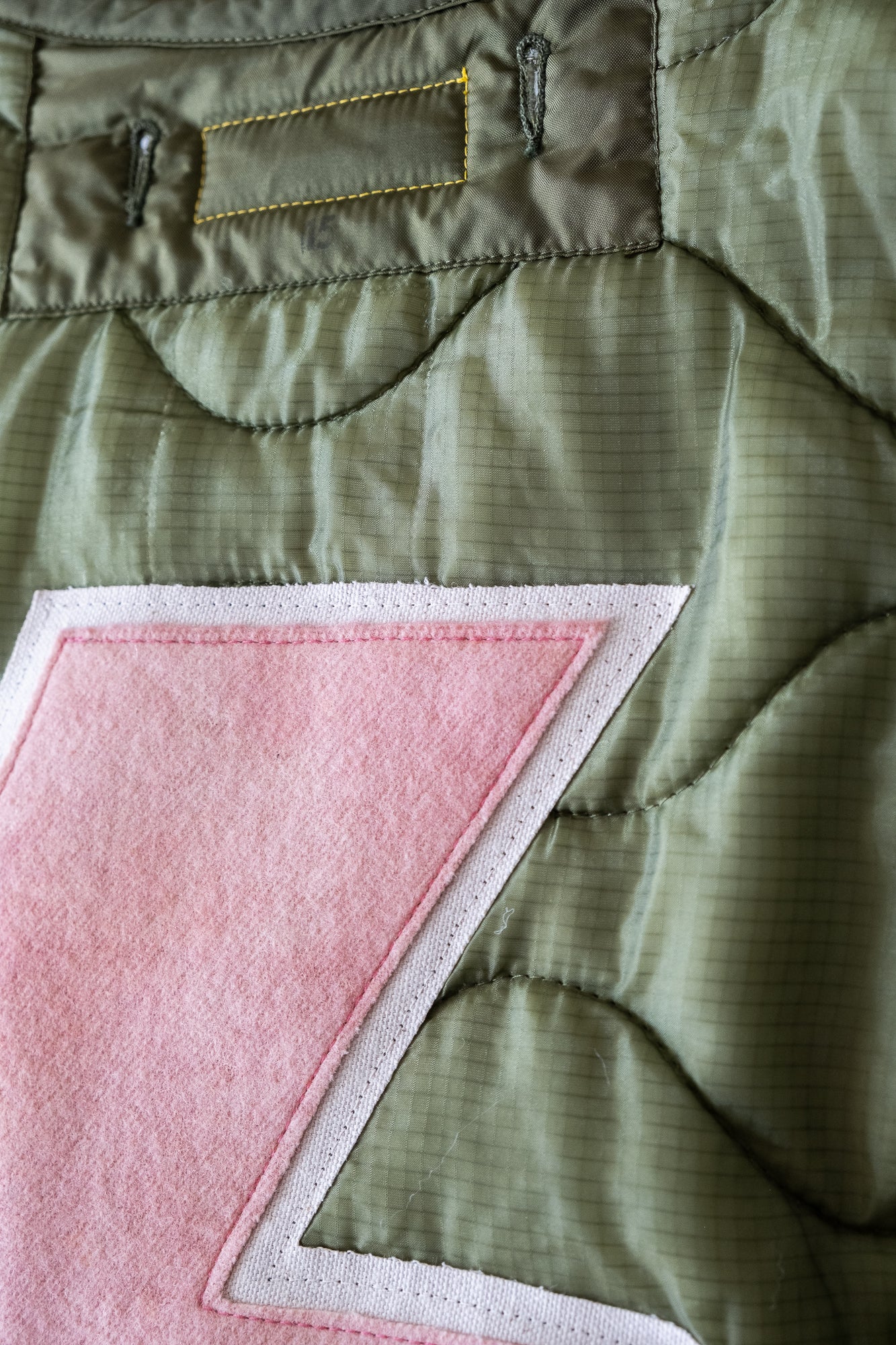 vintage military jacket with bolt - pink