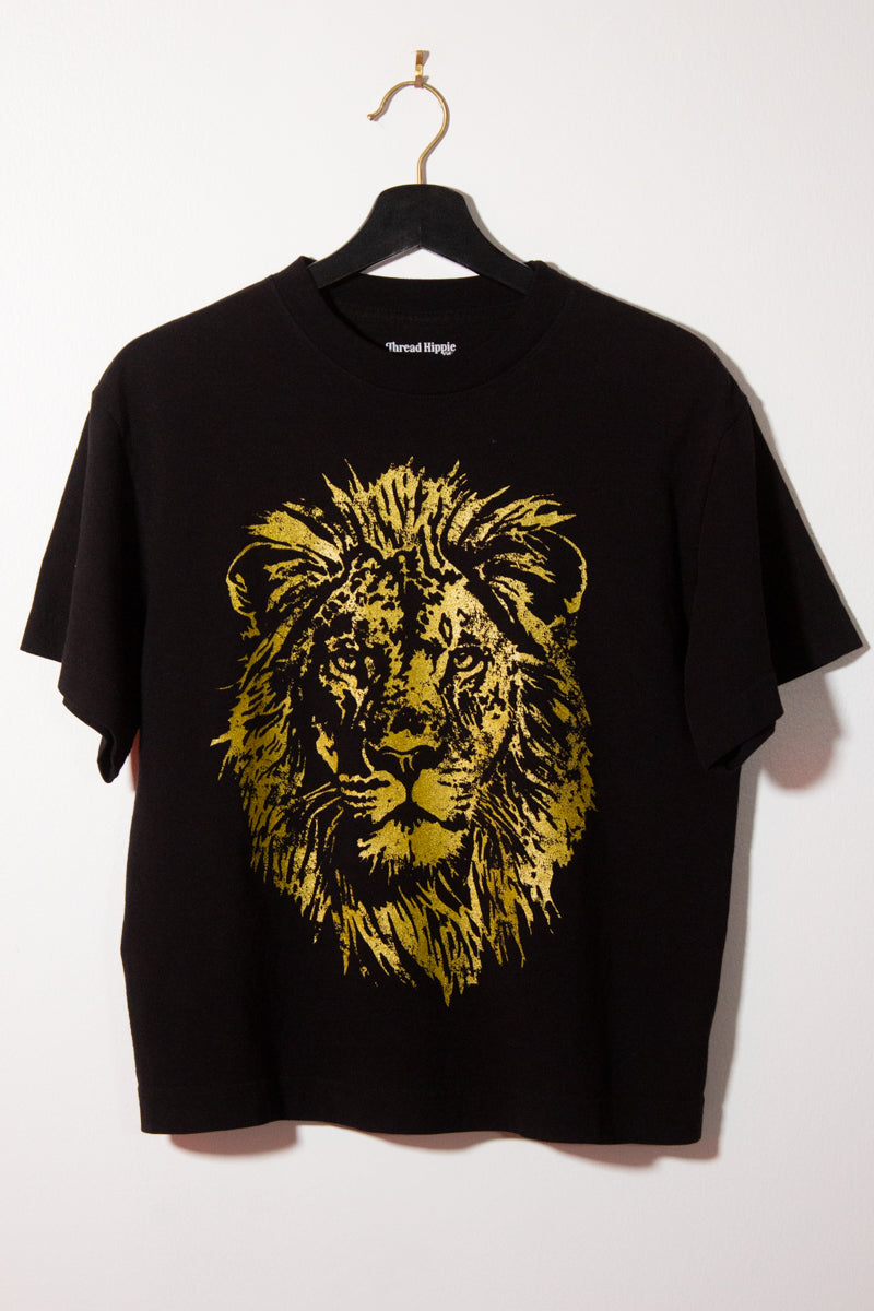 the "mane energy II" graphic tee on black