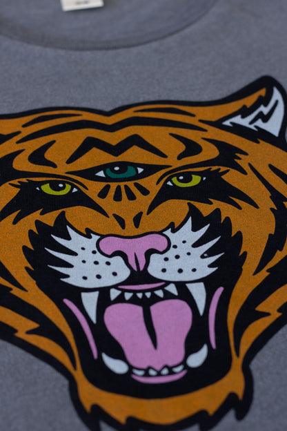the "cosmic tiger" graphic tee on vintage black