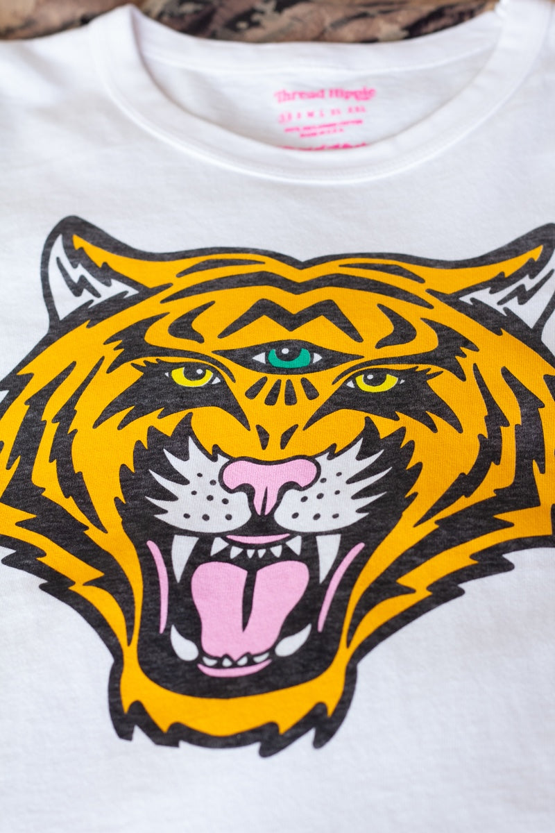 the "cosmic tiger III" graphic tee on white