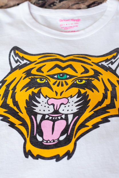 the "cosmic tiger III" graphic tee on white