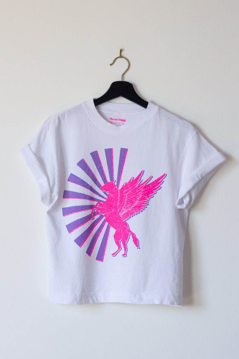 "magic horse II" graphic tee on white