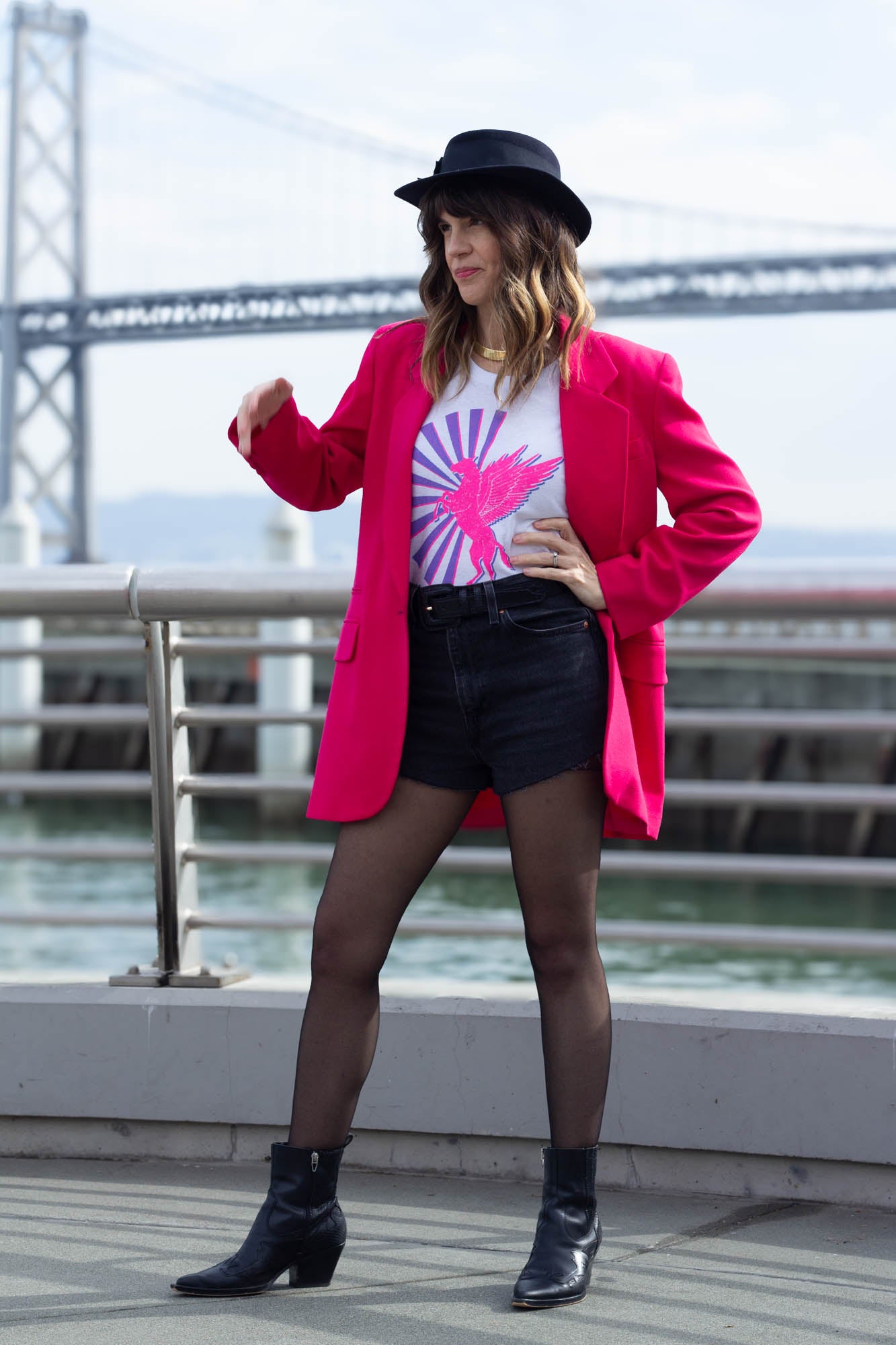 the "magic horse" graphic tee on white