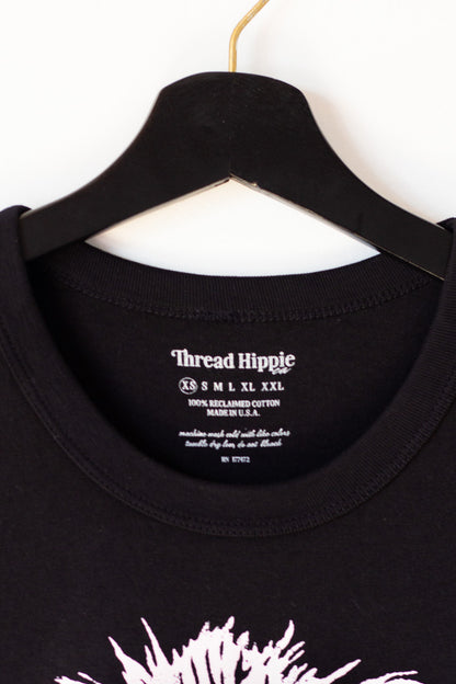 the "mane energy III" graphic tee on black