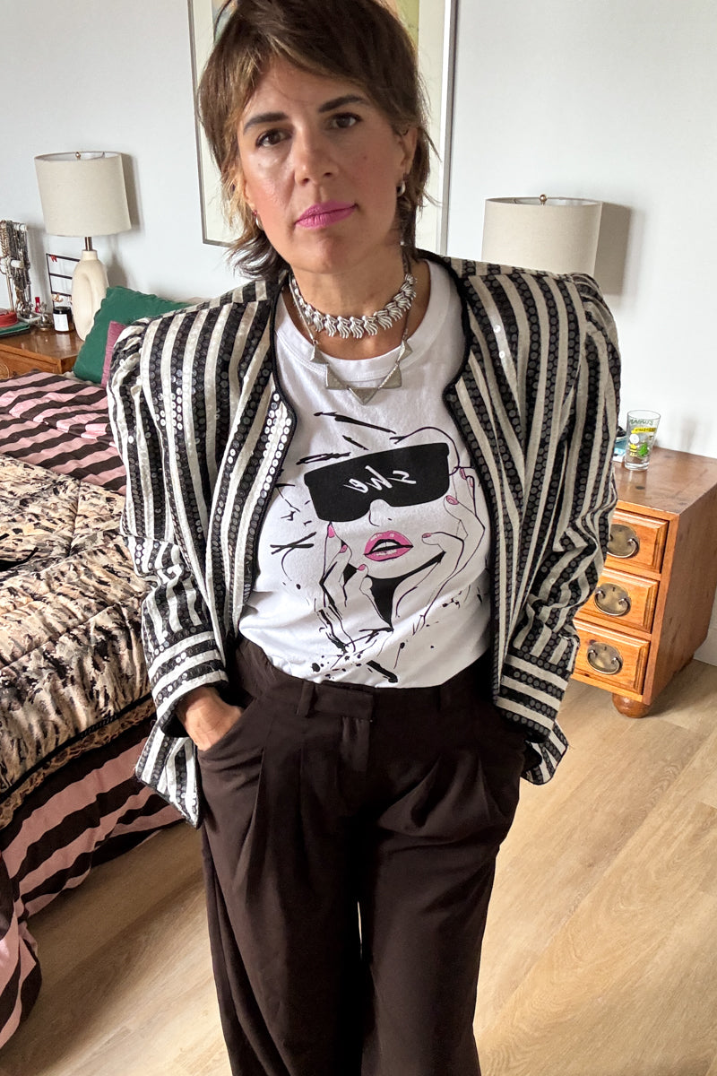 the "she energy II" graphic tee on white