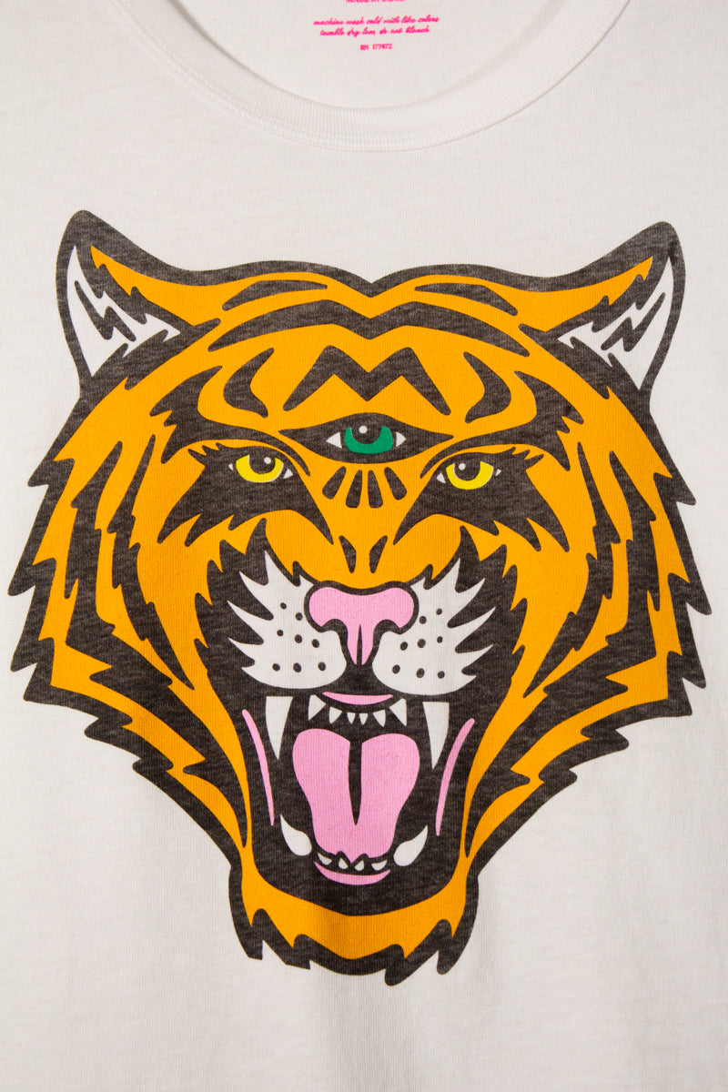 the "cosmic tiger III" graphic tee on white
