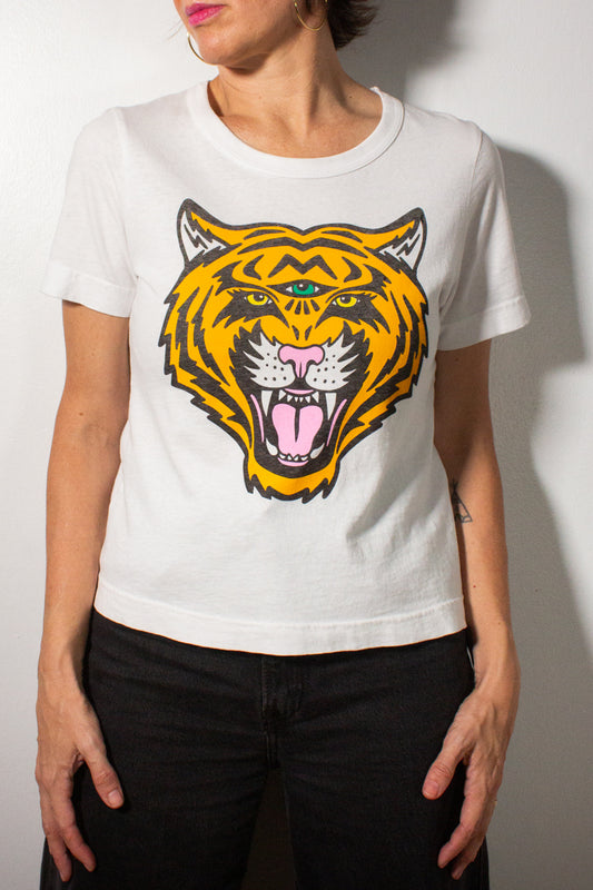 the "cosmic tiger III" graphic tee on white