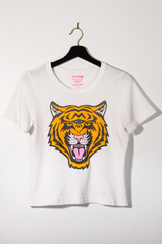 the "cosmic tiger III" graphic tee on white