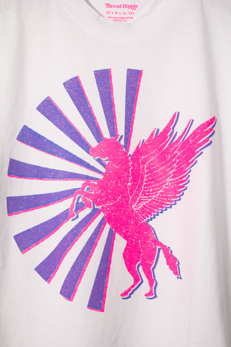 "magic horse II" graphic tee on white