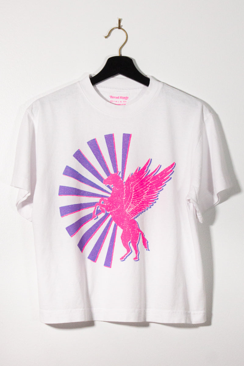 "magic horse II" graphic tee on white