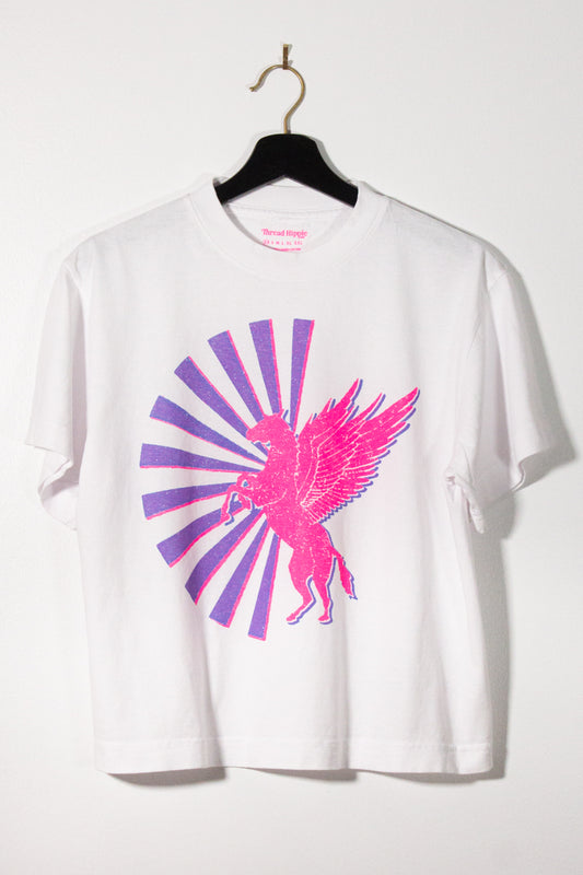 "magic horse II" graphic tee on white