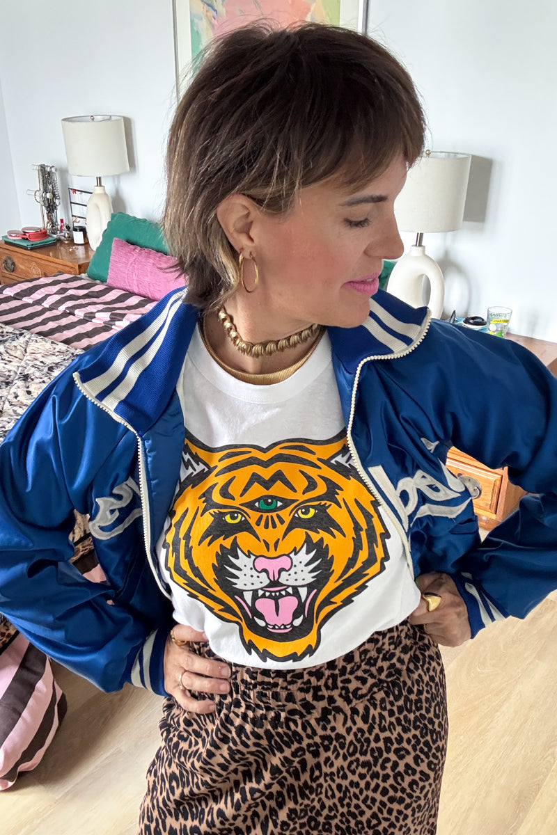 the "cosmic tiger III" graphic tee on white